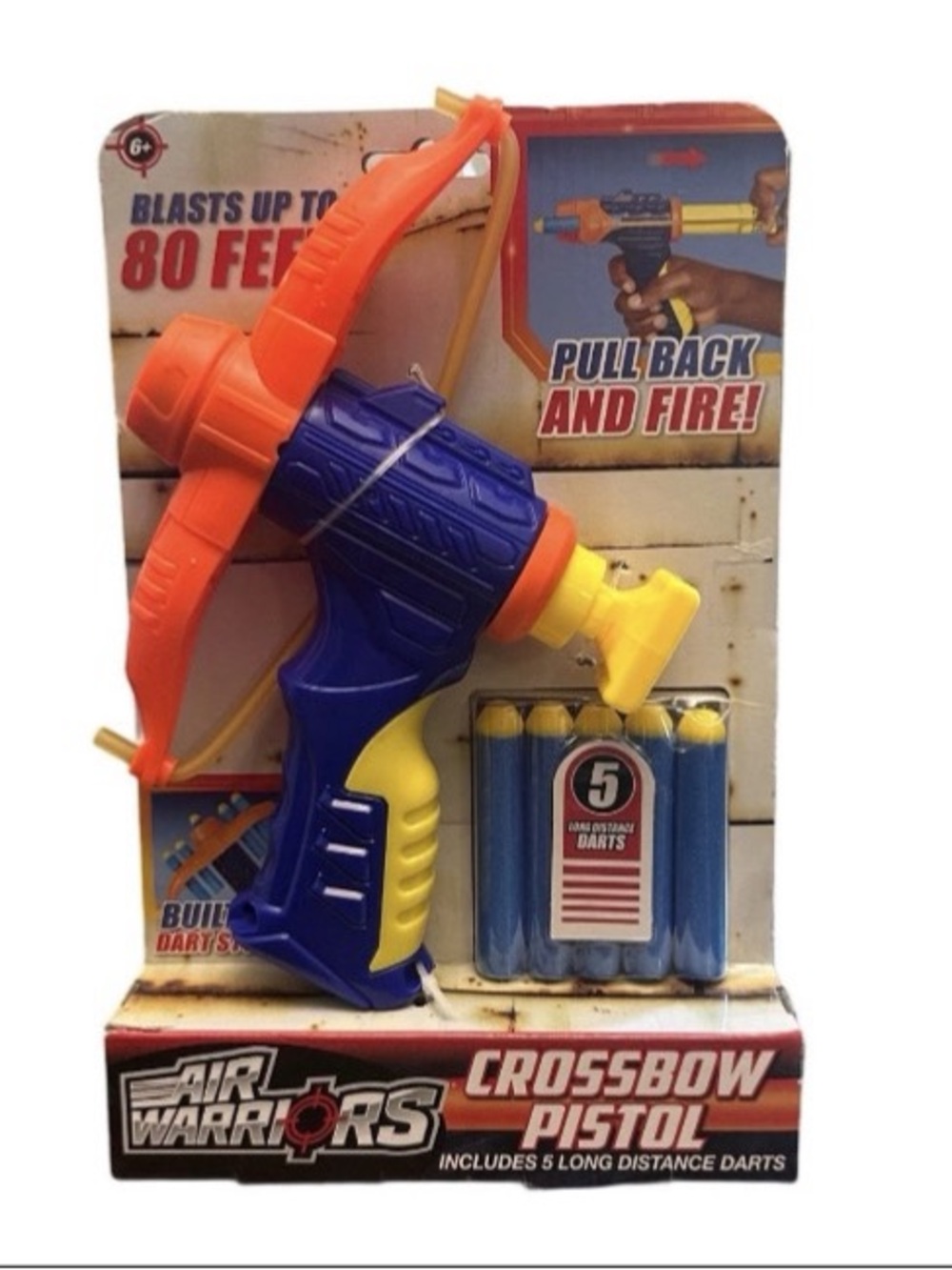 Crossbow Pistol Soft Dart Shooter 80 FT Pull Back & Fire Long Distance W Storage